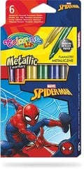 Pestävät huopakynät Colorino Marvel Spider-Man, 6 metallista väriä hinta ja tiedot | Taide- ja askartelutarvikkeet | hobbyhall.fi