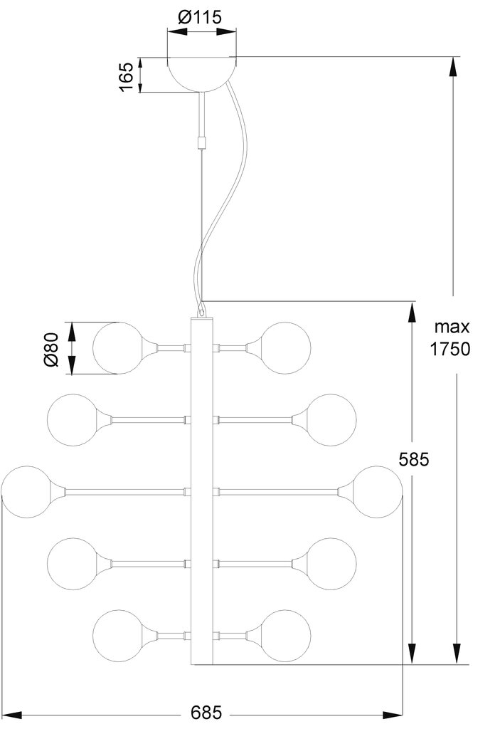 Aneta Lighting riippuvalaisin COSMOS hinta ja tiedot | Riippuvalaisimet | hobbyhall.fi