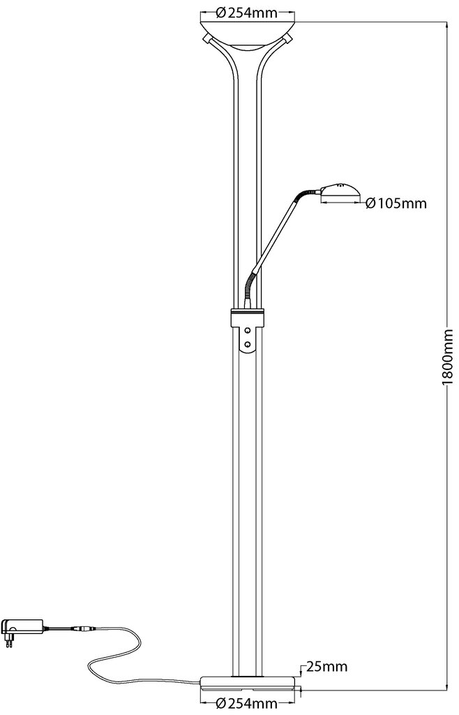 Aneta Lighting lattiavalaisin NICE hinta ja tiedot | Lattiavalaisimet | hobbyhall.fi