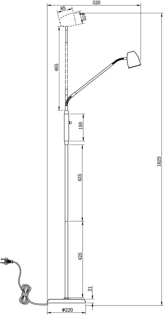 Aneta Lighting lattiavalaisin SANDNES hinta ja tiedot | Lattiavalaisimet | hobbyhall.fi