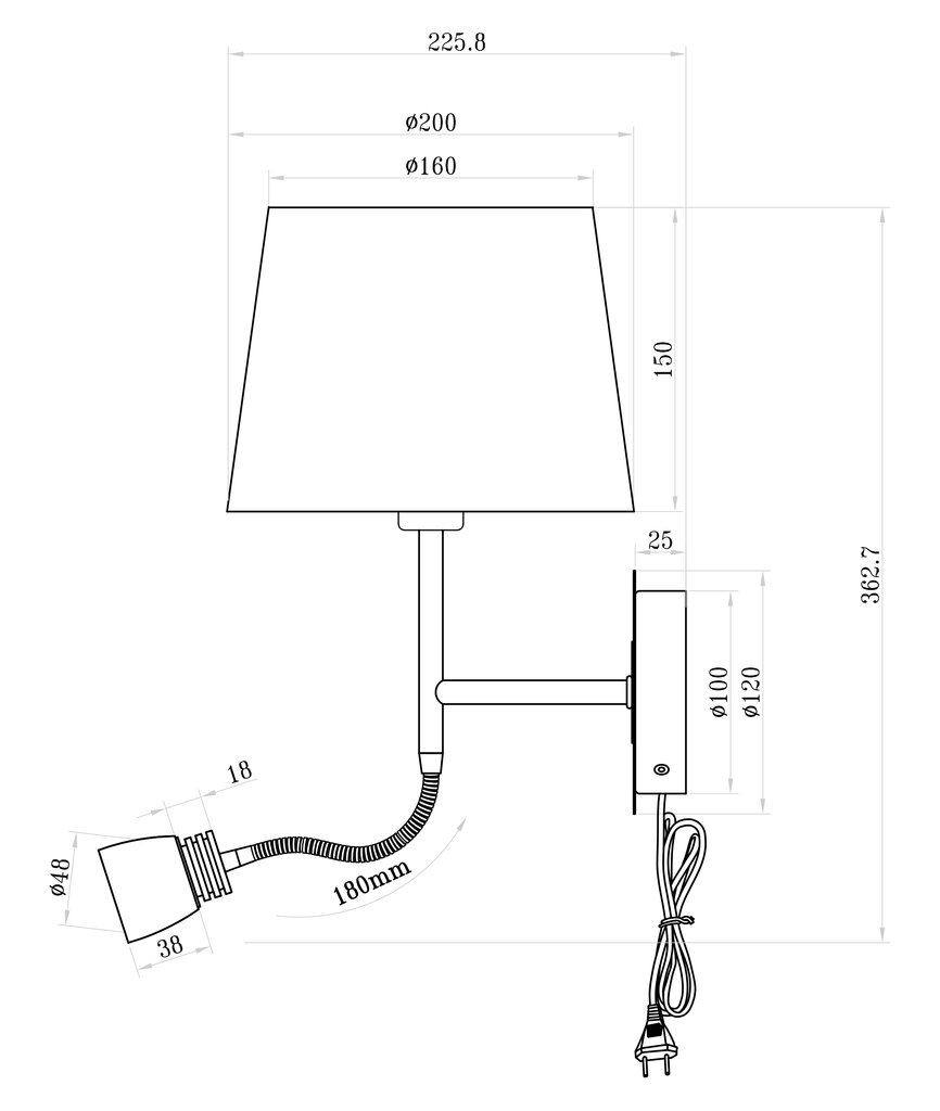 Aneta Lighting seinävalaisin EKETORP hinta ja tiedot | Seinävalaisimet | hobbyhall.fi