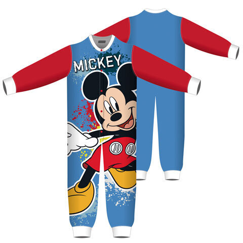 Lämmin pyjama haalari Mickey Mouse, 2 vuotta, 92/98 hinta ja tiedot | Poikien kylpytakit ja pyjamat | hobbyhall.fi