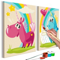 DIY kangas maalaus - Sweet Unicorns hinta ja tiedot | Maalaa numeroiden mukaan | hobbyhall.fi