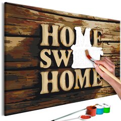 DIY kangas maalaus - Wooden Home 60x40 hinta ja tiedot | Maalaa numeroiden mukaan | hobbyhall.fi