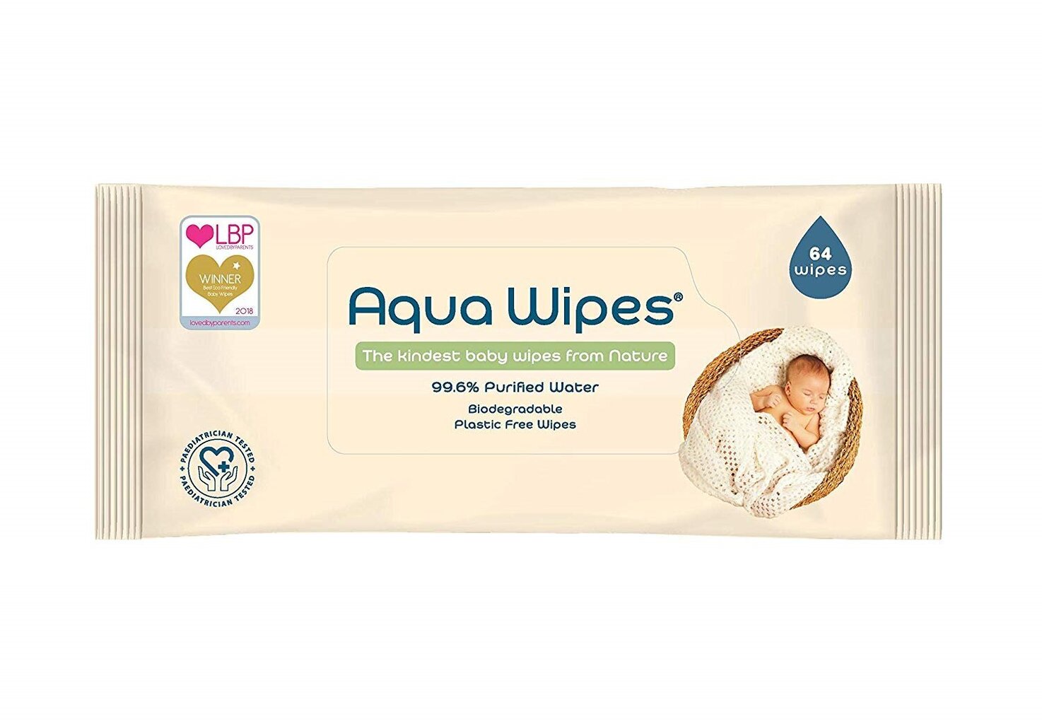 Kosteuspyyhkeet Aqua Wipes, 64 kpl hinta ja tiedot | Vauvojen kosteuspyyhkeet | hobbyhall.fi