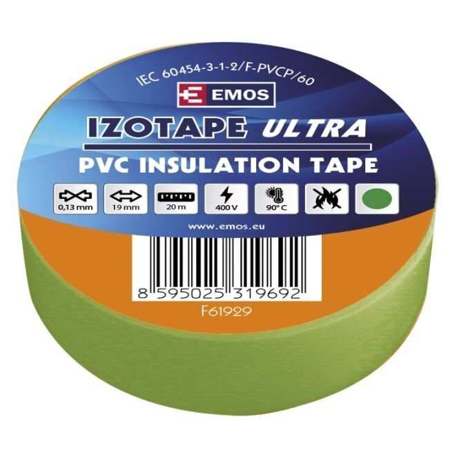 PVC-eristysteippi IZOTAPE ULTRA 19/20 musta hinta ja tiedot | Käsityökalut | hobbyhall.fi