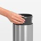 Brabantia Touch Bin roska-astia 3L, seinäkiinnitys, Matt Steel hinta ja tiedot | Roska-astiat | hobbyhall.fi