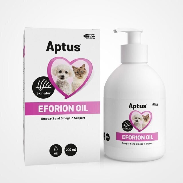 Aptus ravintolisä koirille ja kissoille Eforion Oil, 200 ml hinta ja tiedot | Koiran terveys ja hyvinvointi | hobbyhall.fi