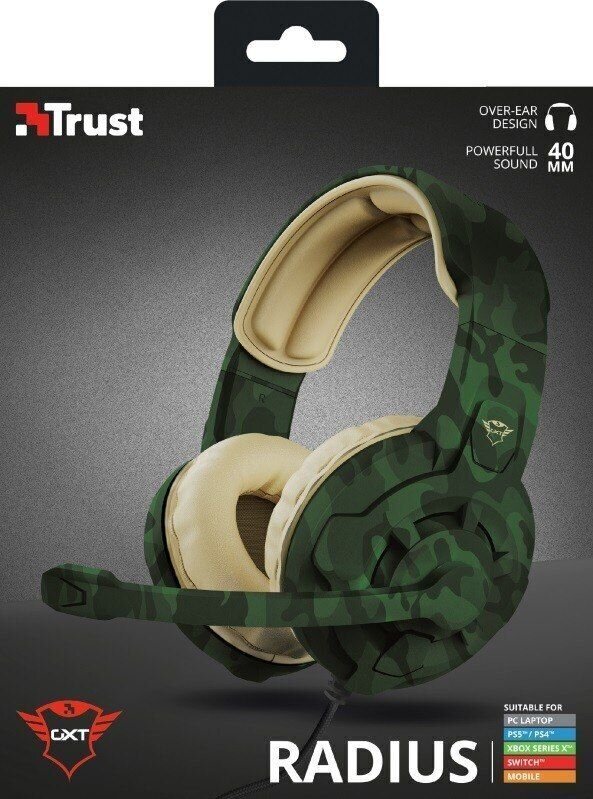 Trust GXT411C Radius/Camo 24359 hinta ja tiedot | Kuulokkeet | hobbyhall.fi