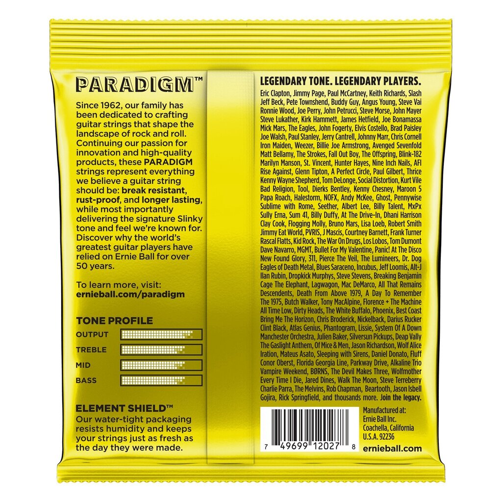 Sähkökitaran kielet Ernie Ball P02027 Paradigm Beefy Slinky 11-54 hinta ja tiedot | Soittimien lisätarvikkeet | hobbyhall.fi