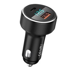 REMAX Salo dual port autolaturi USB/USB Type C 58.5W 4.5A Power Deliver Quick Charge, musta (RCC215) hinta ja tiedot | Remax Puhelimet, älylaitteet ja kamerat | hobbyhall.fi