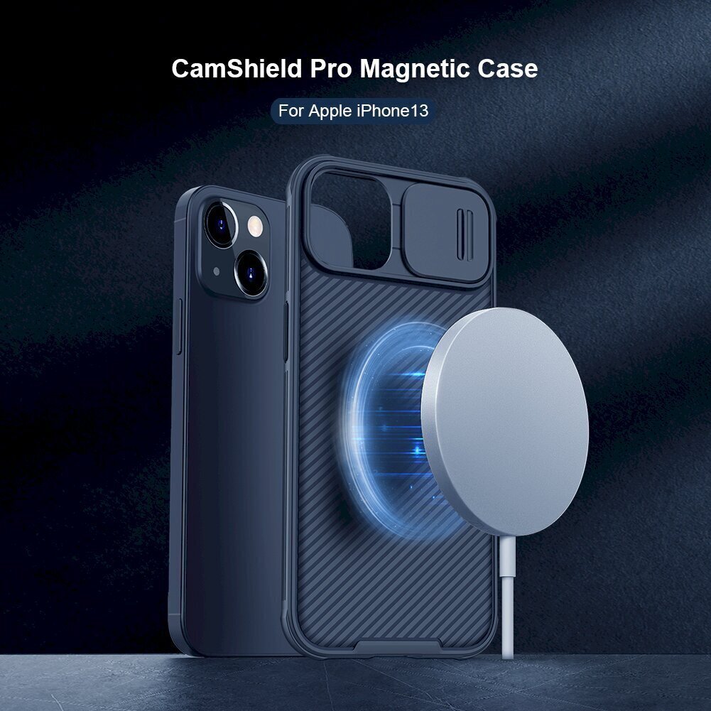 Nillkin CamShield Pro Magnetic Hard Case -suojakuori iPhone 13 sininen hinta ja tiedot | Puhelimen kuoret ja kotelot | hobbyhall.fi