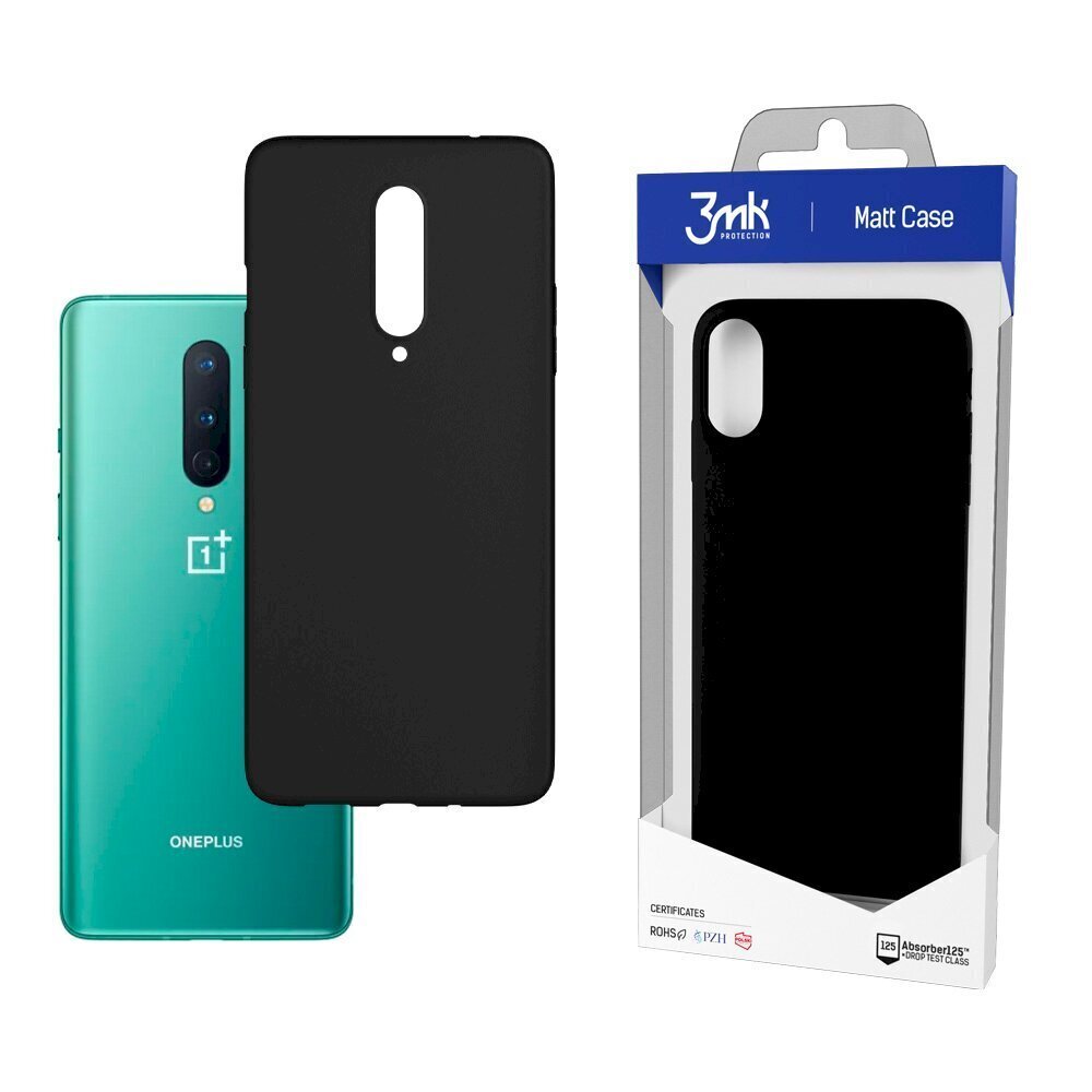 OnePlus 8 5G - 3mk Matt Case -suojakuori musta hinta ja tiedot | Puhelimen kuoret ja kotelot | hobbyhall.fi