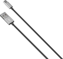 YENKEE, 2.0 USB A - mikro-USB (USB B), 480 Mbps, 2.1A, 2m, alumiini, harmaa/musta hinta ja tiedot | Puhelinkaapelit | hobbyhall.fi