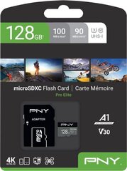 PNY microSD -kortti, 128 Gt hinta ja tiedot | PNY Technologies Europe Puhelimet, älylaitteet ja kamerat | hobbyhall.fi