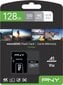 PNY microSD -kortti, 128 Gt hinta ja tiedot | Puhelimen muistikortit | hobbyhall.fi