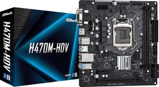 ASRock H470M- HDV hinta ja tiedot | Emolevyt | hobbyhall.fi