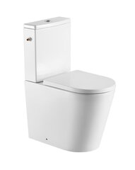 Swiss Aqua Technologies Brevis Rimfree - WC-istuin, hitaasti sulkeutuva kansi hinta ja tiedot | Swiss Aqua Kodin remontointi | hobbyhall.fi