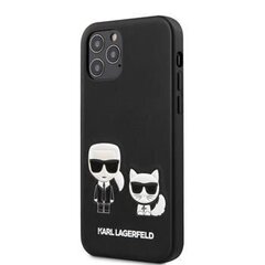 iPhone 12/12 Pro 6.1 suojakuori Karl Lagerfeld, musta hinta ja tiedot | Puhelimen kuoret ja kotelot | hobbyhall.fi