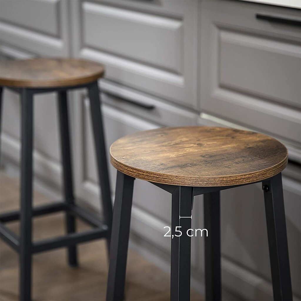 2:n baarituolin sarja LBC32X, musta/ruskea hinta ja tiedot | Ruokapöydän tuolit | hobbyhall.fi