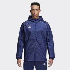 Adidas Core18 Rn Jkt takki, Sininen CV3694 hinta ja tiedot | Miesten ulkoilutakit | hobbyhall.fi