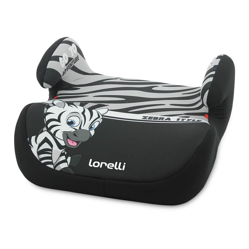 Auton istuinkoroke Lorelli Topo Comf, 15-36 kg, Zebra Grey-White hinta ja tiedot | Turvaistuimet | hobbyhall.fi