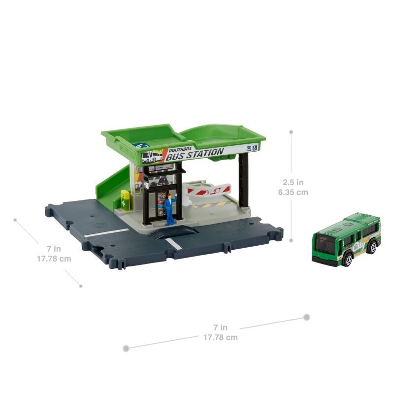 Bussiasema Matchbox- sarja, HDL08 hinta ja tiedot | Poikien lelut | hobbyhall.fi