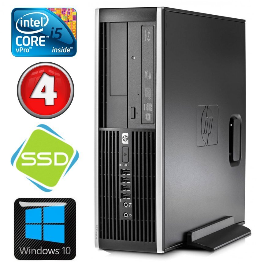 HP 8100 Elite SFF i5-650 4GB 120SSD DVD WIN10 hinta ja tiedot | Pöytätietokoneet | hobbyhall.fi