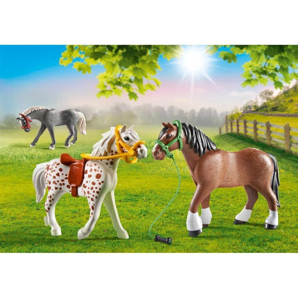 70683 Playmobil, 3 hevosta hinta ja tiedot | LEGOT ja rakennuslelut | hobbyhall.fi