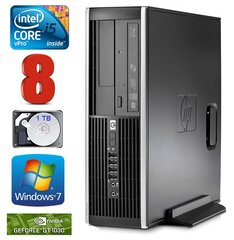 HP 8100 Elite SFF i5-650 8GB 1TB GT1030 2GB DVD WIN7Pro hinta ja tiedot | Pöytätietokoneet | hobbyhall.fi