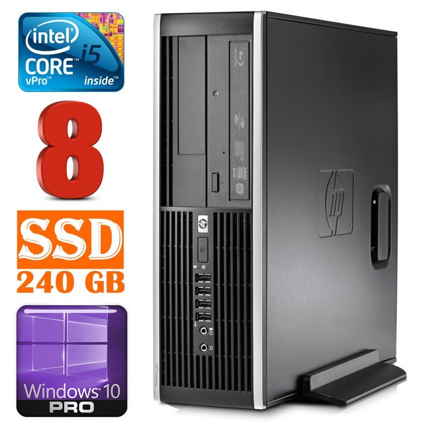 HP 8100 Elite SFF i5-650 8GB 240SSD DVD WIN10Pro hinta ja tiedot | Pöytätietokoneet | hobbyhall.fi