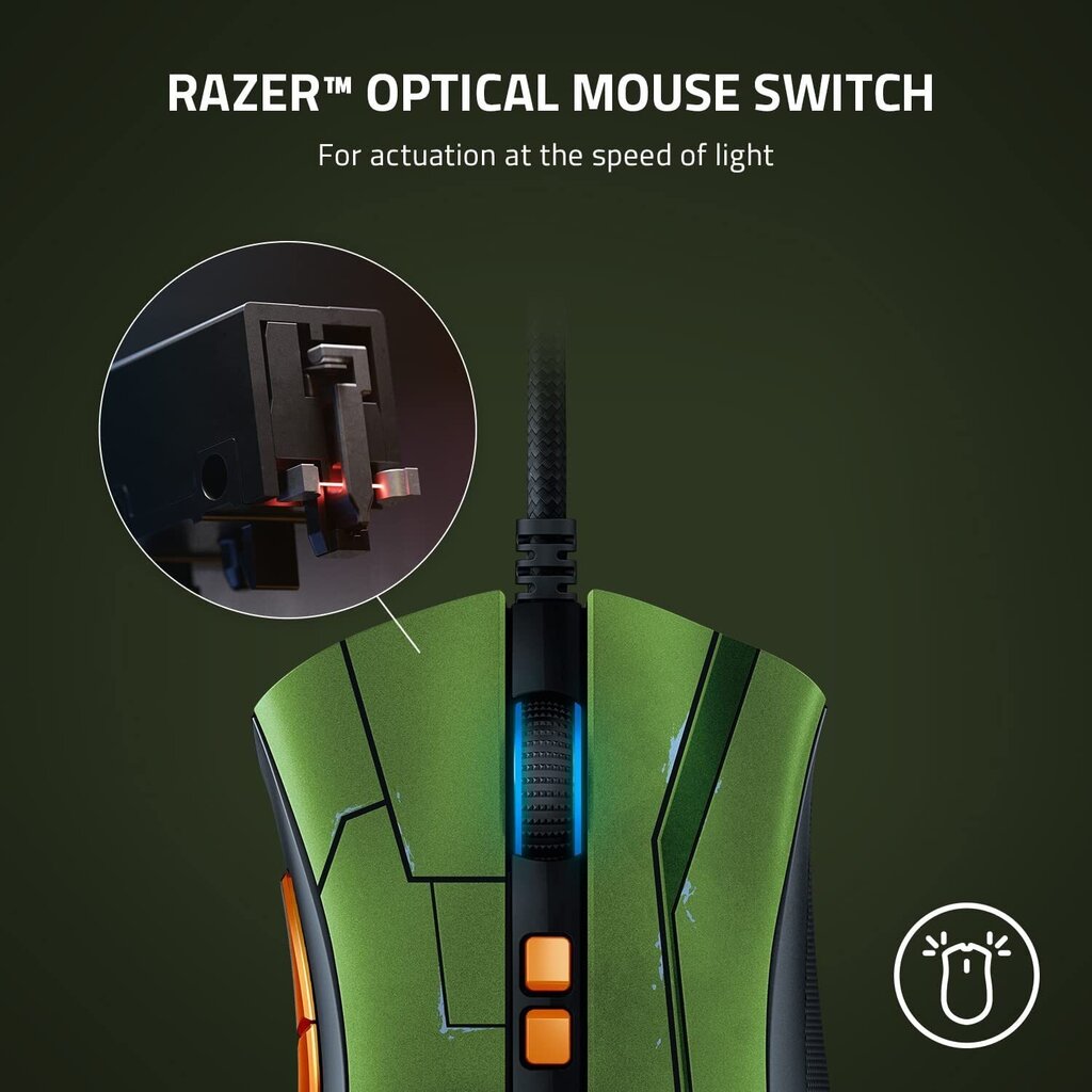 Razer DeathAdder V2, vihreä hinta ja tiedot | Hiiret | hobbyhall.fi