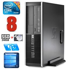 HP 8100 Elite SFF i5-650 8GB 240SSD + 2TB DVD WIN10 hinta ja tiedot | Pöytätietokoneet | hobbyhall.fi