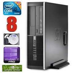 HP 8100 Elite SFF i5-650 8GB 2TB GT1030 2GB DVD WIN10Pro hinta ja tiedot | Pöytätietokoneet | hobbyhall.fi
