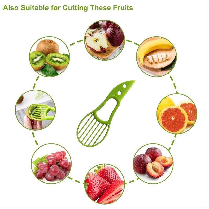 1kpl 3in1 Avocado Cutter, Creative Avocado Kuorija, Avocado Juicer, Avocado Purkki, Monitoiminen avokadokuorija hinta ja tiedot | Keittiövälineet | hobbyhall.fi