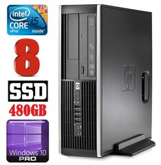 HP 8100 Elite SFF i5-650 8GB 480SSD DVD WIN10Pro hinta ja tiedot | Pöytätietokoneet | hobbyhall.fi