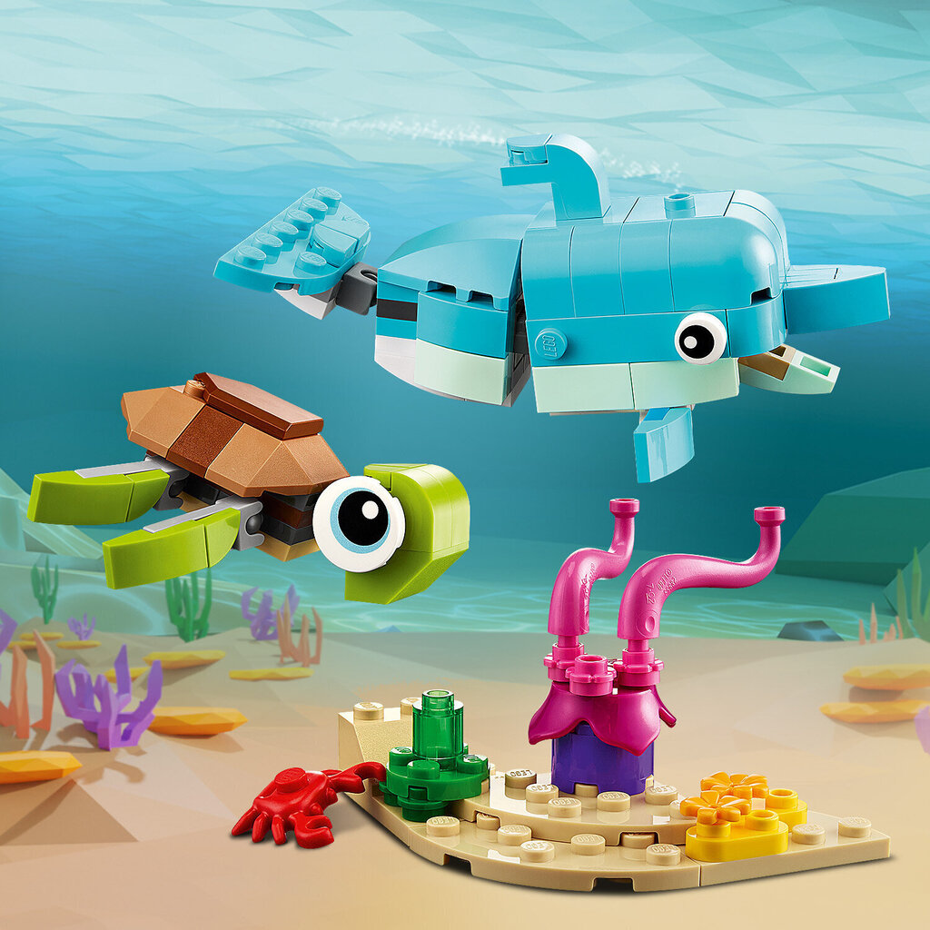 31128 LEGO® Creator delfiini ja kilpikonna hinta ja tiedot | LEGOT ja rakennuslelut | hobbyhall.fi