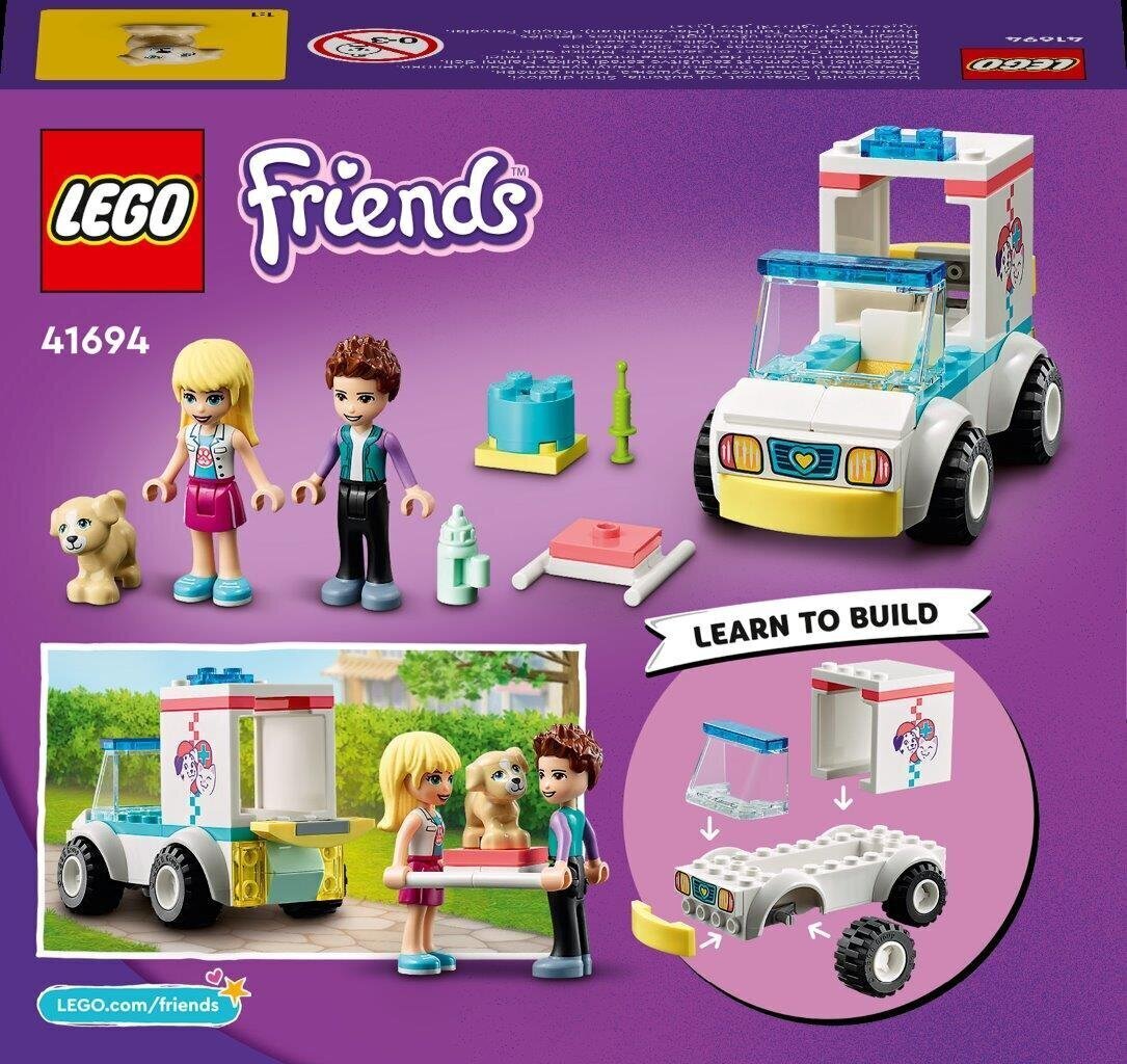 41694 LEGO® Friends Eläinsairaalan ambulanssi hinta ja tiedot | LEGOT ja rakennuslelut | hobbyhall.fi