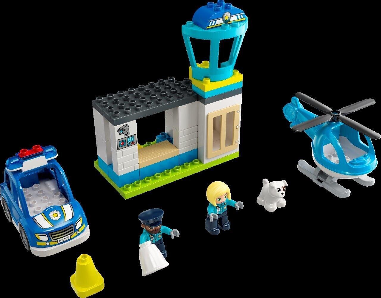 10959 LEGO® DUPLO kaupungin poliisilaitos ja helikopteri hinta ja tiedot | LEGOT ja rakennuslelut | hobbyhall.fi