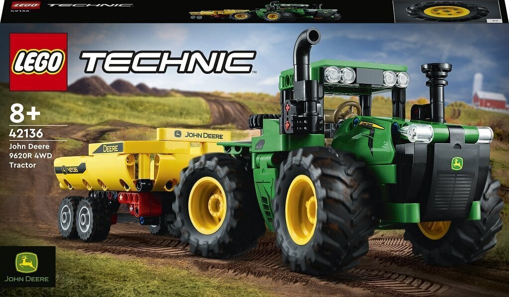 42136 LEGO® Technic John Deere 9620R 4WD traktori hinta ja tiedot | LEGOT ja rakennuslelut | hobbyhall.fi