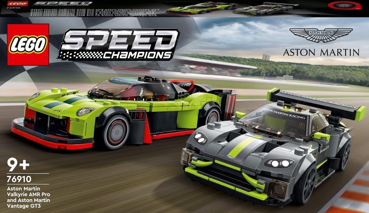 76910 LEGO® Speed Champions Aston Martin Valkyrie AMR Pro ja Aston Martin Vantage GT3 hinta ja tiedot | LEGOT ja rakennuslelut | hobbyhall.fi