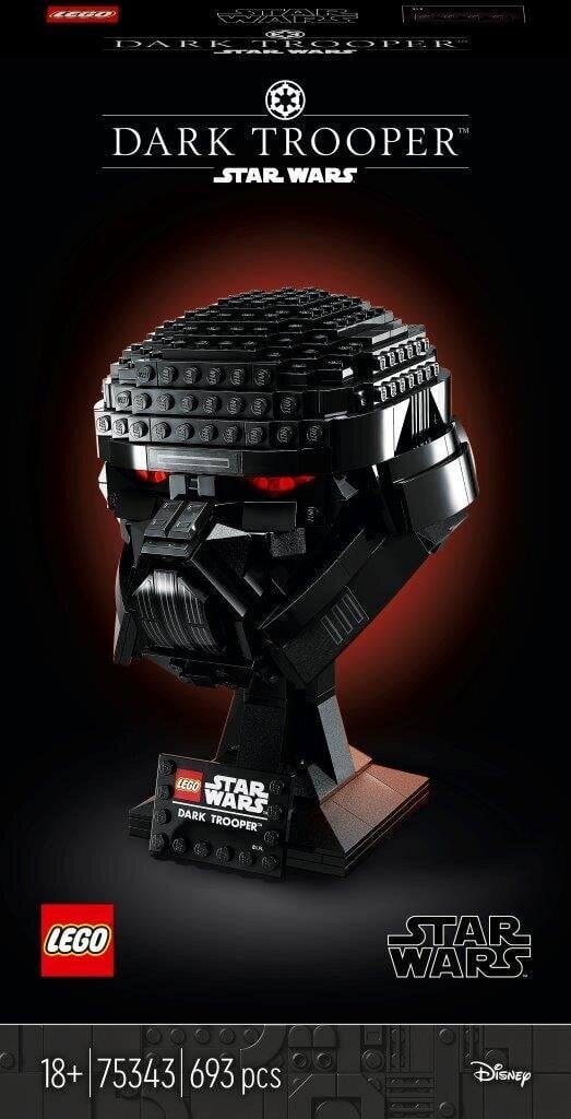 75343 LEGO® Star Wars™ Dark Trooper™ Kypärä hinta ja tiedot | LEGOT ja rakennuslelut | hobbyhall.fi