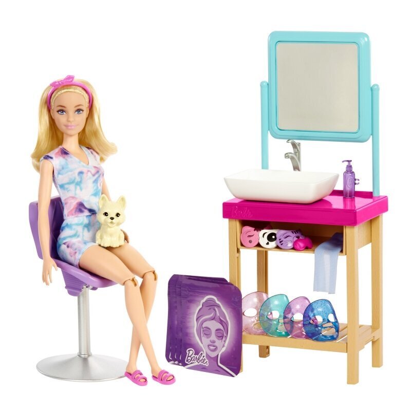 Mattel Barbie Itsehoito - Sparkle Mask Day Spa (HCM82) hinta ja tiedot | Tyttöjen lelut | hobbyhall.fi