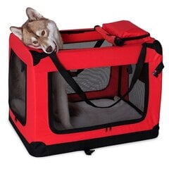 Lemmikkieläinkuljetuslaukku XL, 82 x 58 x 58 cm, punainen, hinta ja tiedot | Kuljetushäkit ja kuljetuslaatikot | hobbyhall.fi