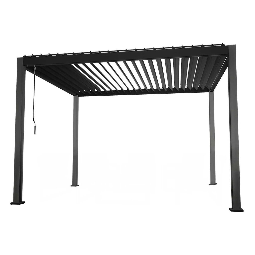 MIRADORl pergola , 3x3xH2,5m, tummanharmaa hinta ja tiedot | Puutarhapaviljongit | hobbyhall.fi