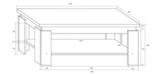 Sohvapöytä Beta, valkoinen/musta hinta ja tiedot | Sohvapöydät | hobbyhall.fi