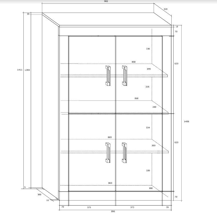 Hylly Verin 4D, valkoinen / vaalea hinta ja tiedot | Hyllyt | hobbyhall.fi