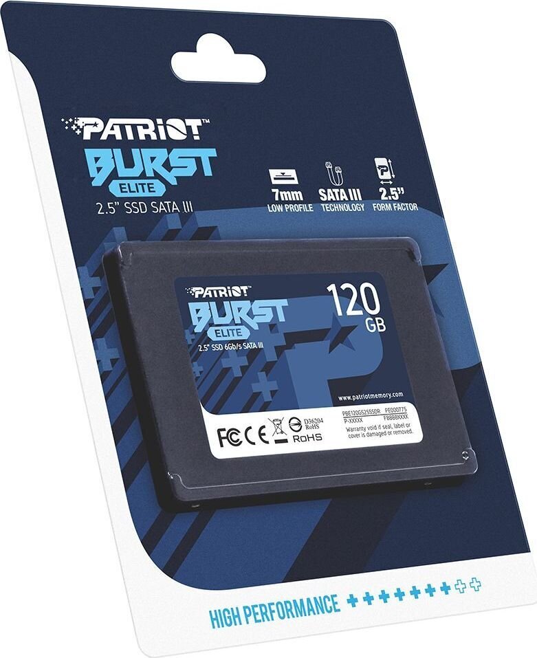 Patriot PBE 120GS25 SSDR hinta ja tiedot | Kovalevyt | hobbyhall.fi