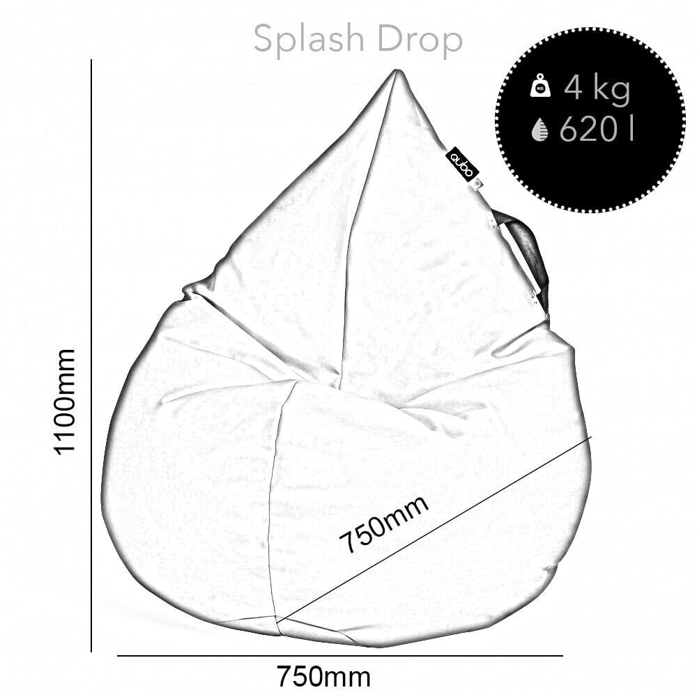 Säkkituoli Qubo ™ Splash Drop, keinonahkaa, sininen hinta ja tiedot | Säkkituolit, rahit ja penkit | hobbyhall.fi