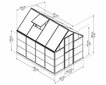 Kasvihuone HYBRIDI 1,85 x 1,26 m + automaattinen kattoikkunan avaus hinta ja tiedot | Kasvihuoneet | hobbyhall.fi
